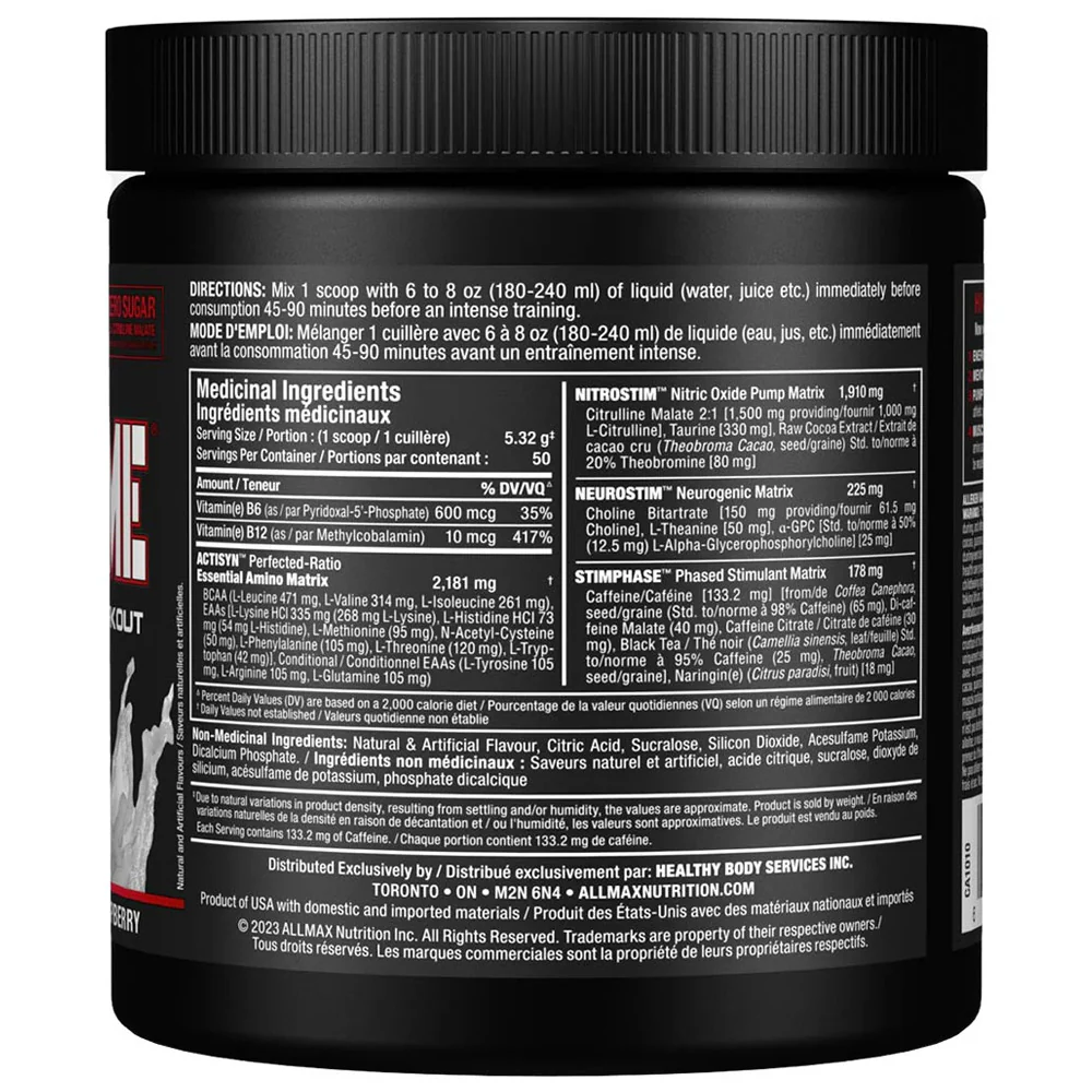 Allmax | MusclePrime (50 Servings) Pre-Workout - Image 2