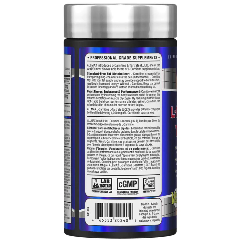 Allmax | L-Carnitine 500 mg (120 Caps) - Image 3