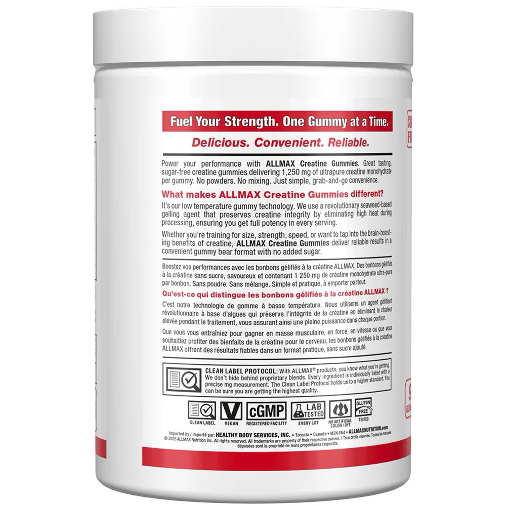 Allmax | Creatine Gummies (90 Gummies) Vegan - Image 2