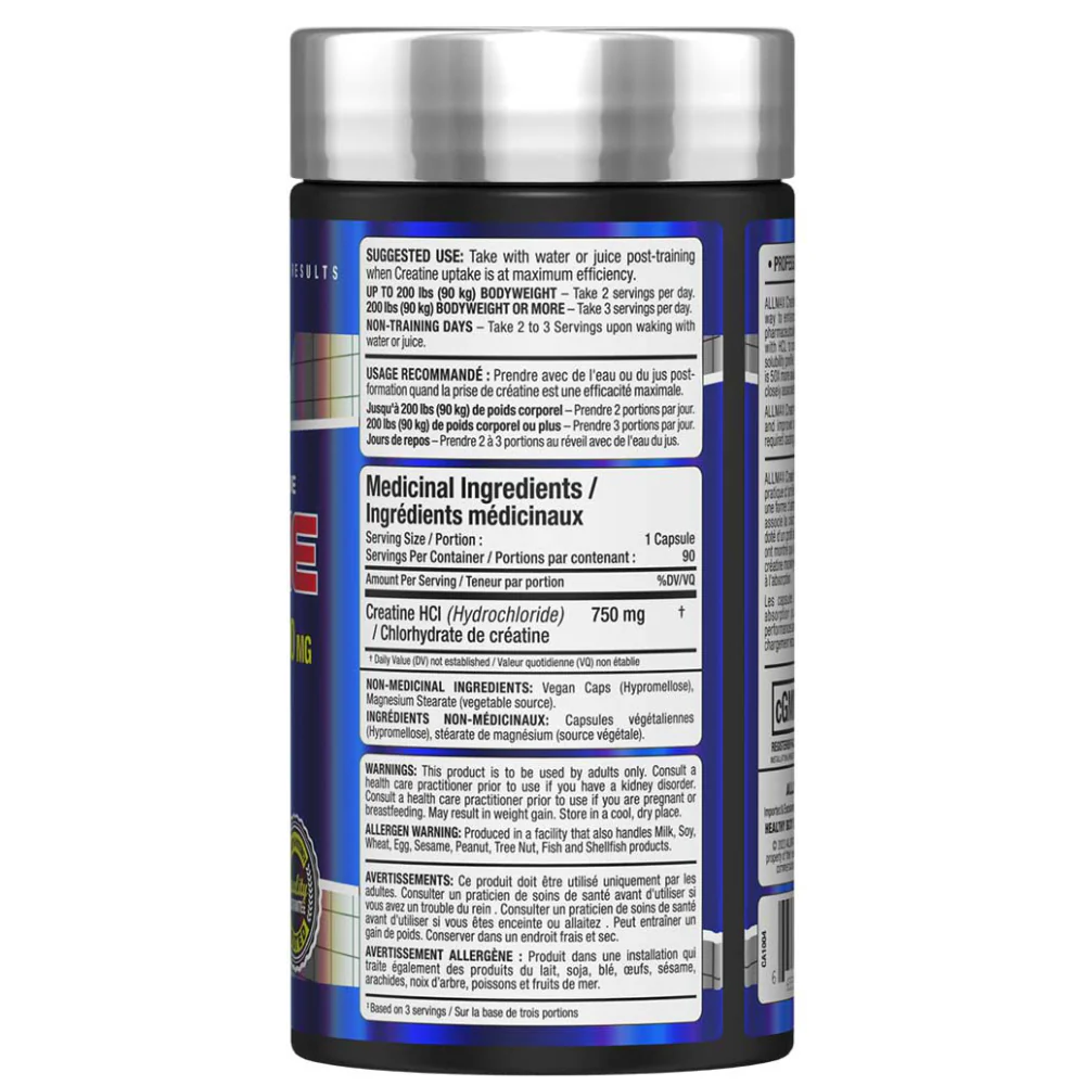 Allmax | Creatine HCL (90 Caps) - Image 3