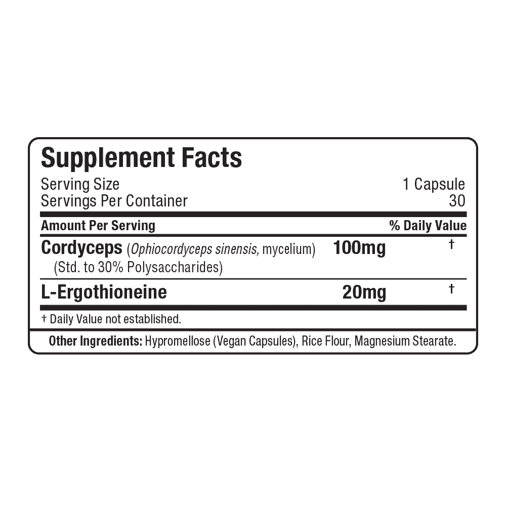 Allmax | EGT20+ (30 Veg Caps) | L-Ergothioneine + Cordyceps - Image 4