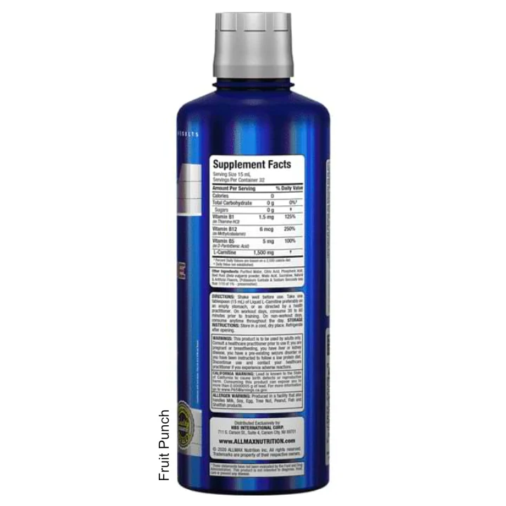 Allmax | L-Carnitine Liquid 1500 mg (473 ml) - Image 4