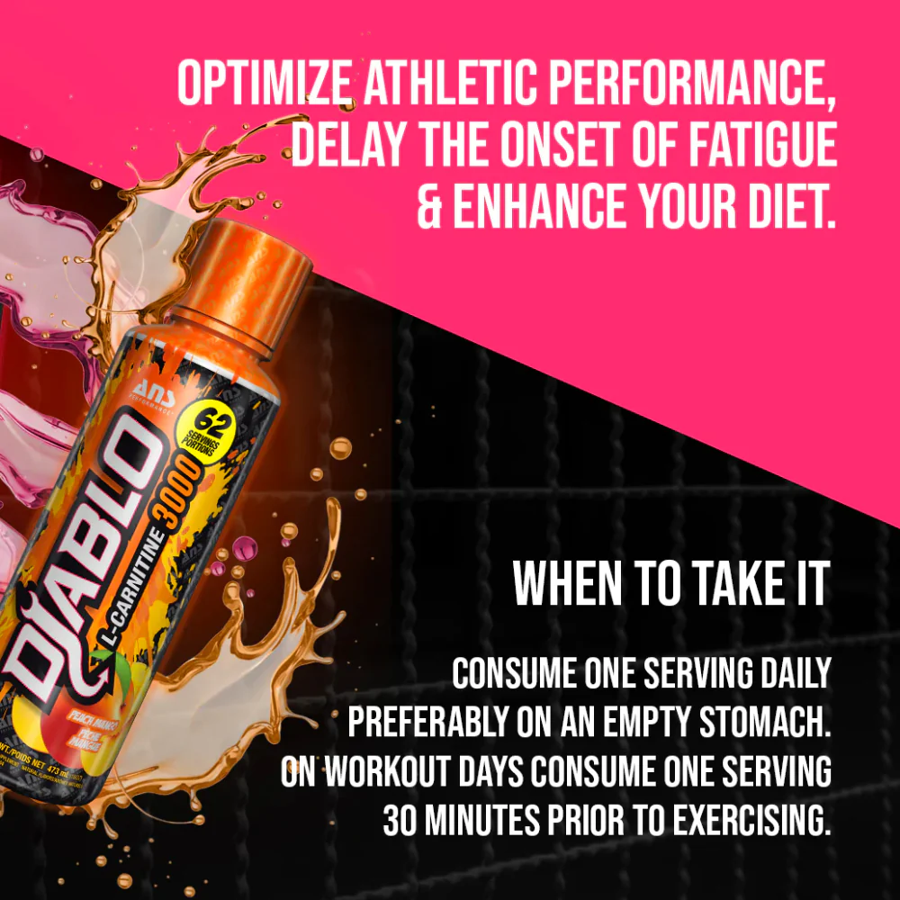 ANS Performance | Diablo L-Carnitine 3000 (473 ml) 60 Servings - Image 6