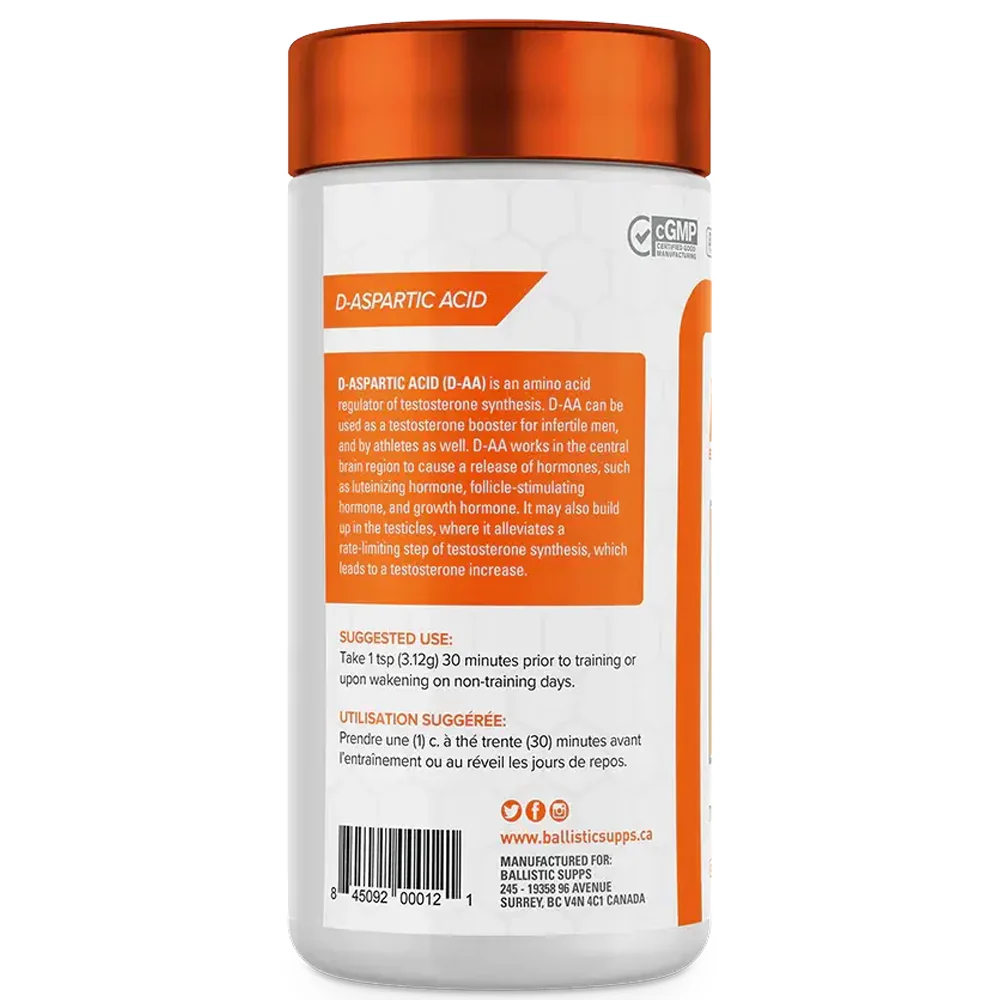 Ballistic Labs | D-Aspartic Acid (120 Caps) | DAA - Image 3