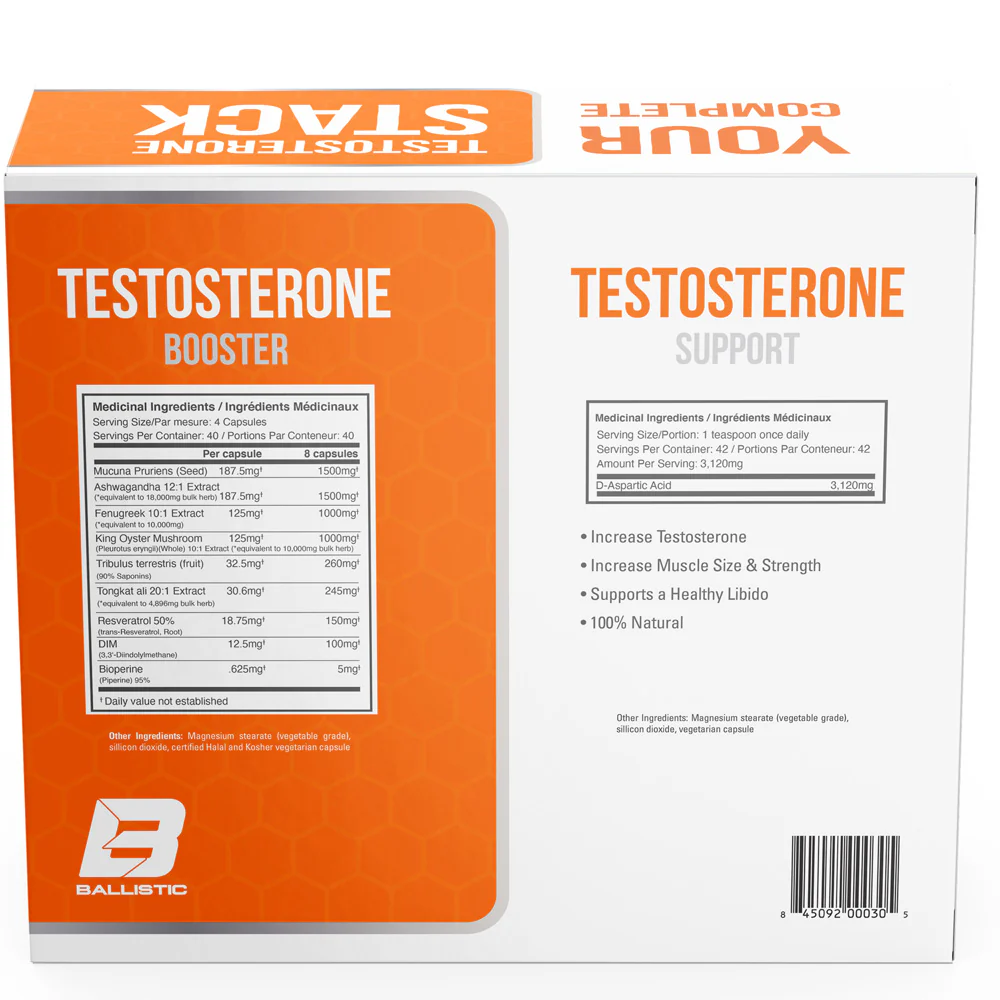 Ballistic Labs | Testosterone Stack (TRT + DAA) 40 Day Supply - Image 3