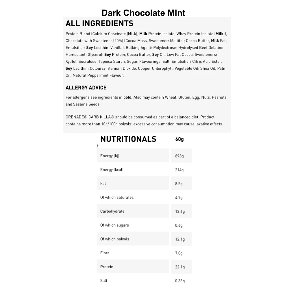 Grenade | Carb Killa Protein Bars (Box 12 Bars) - Image 16