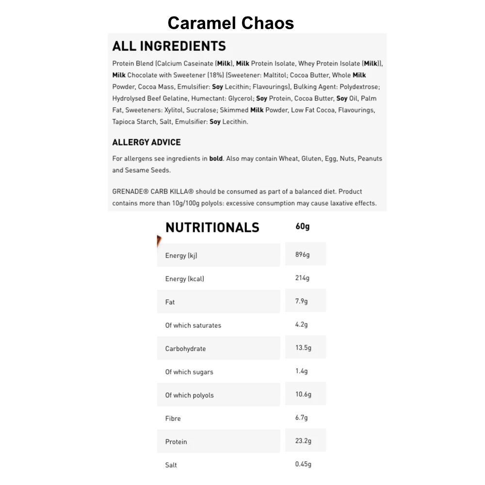 Grenade | Carb Killa Protein Bars (Box 12 Bars) - Image 8