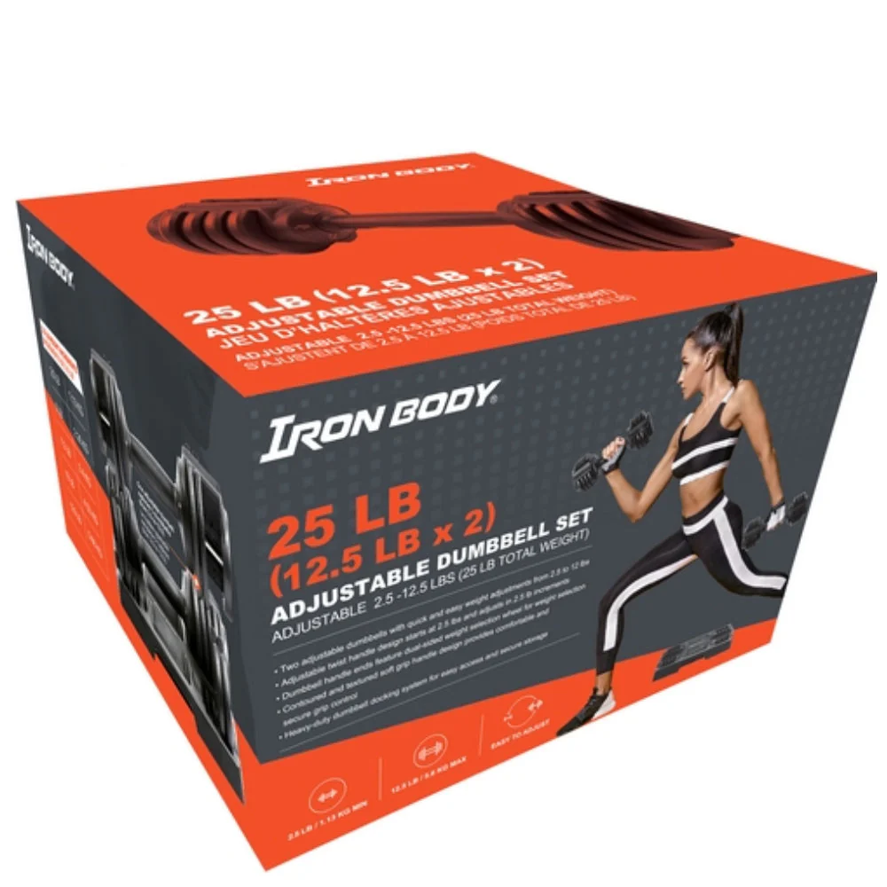 Iron Body Fitness | Adjustable Dumbbells - 25 lbs. Set (2 x 12.5 lbs.) - Image 4