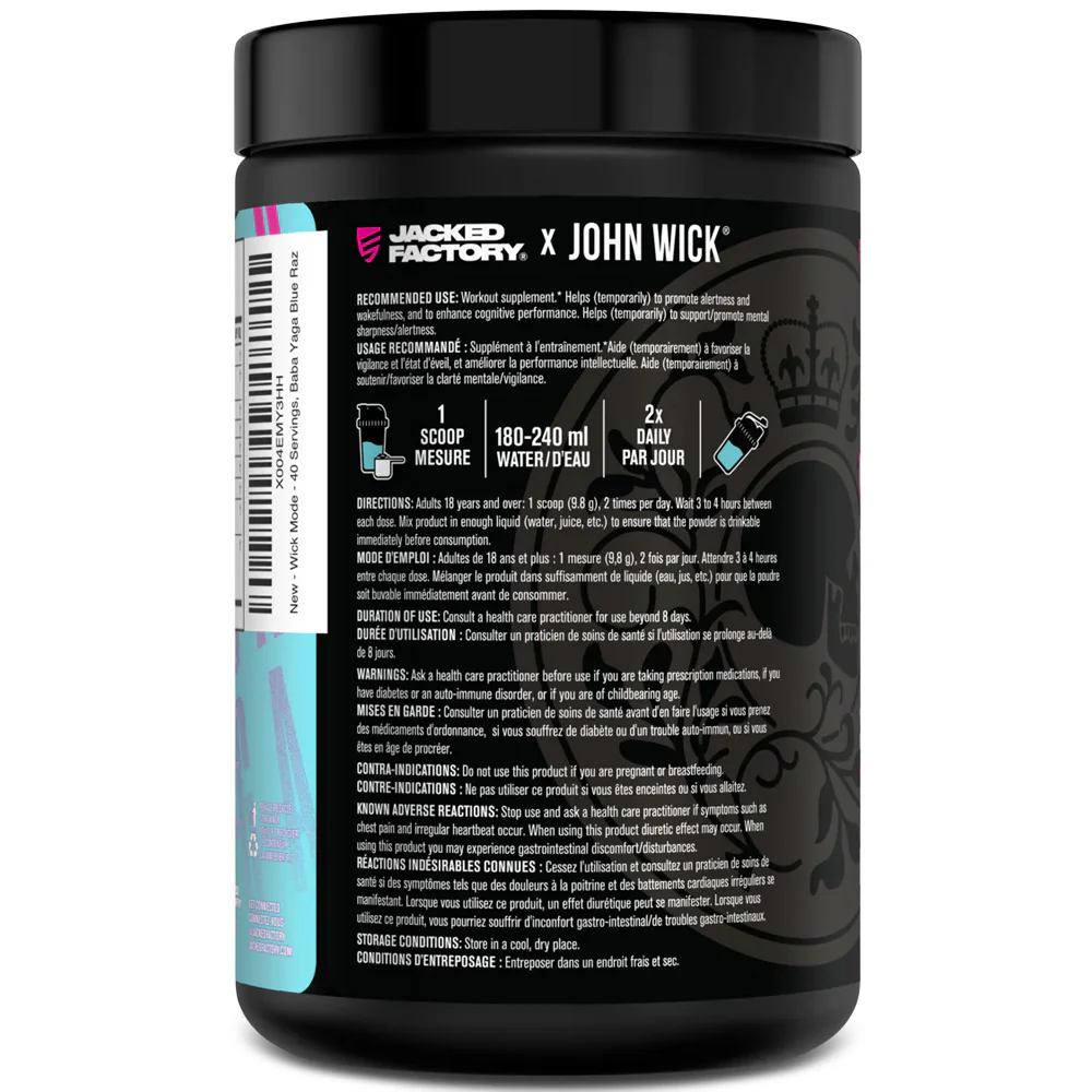 Jacked Factory | JOHN WICK Pre-Workout (40 Loaded Servings) - Image 4