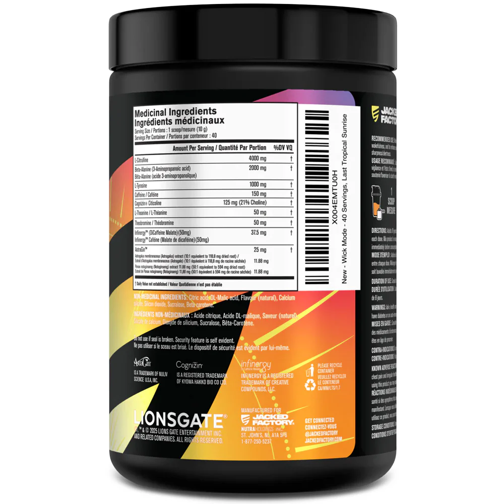 Jacked Factory | JOHN WICK Pre-Workout (40 Loaded Servings) - Image 7