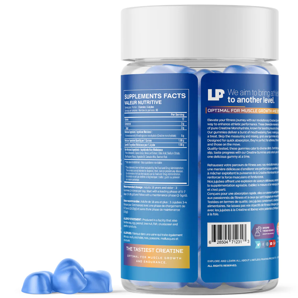 Limitless Pharma | Creatine Gummies (180 Gummies) Vegan - Image 4
