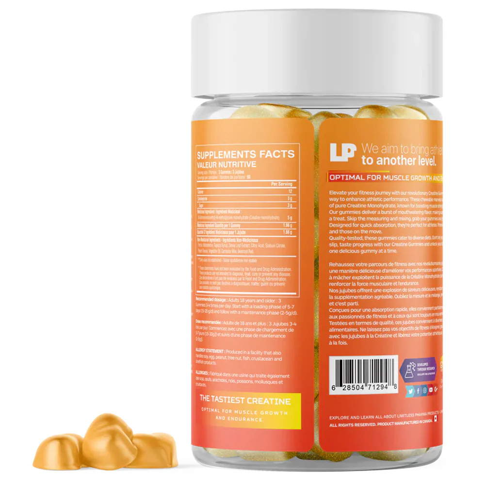 Limitless Pharma | Creatine Gummies (180 Gummies) Vegan - Image 8