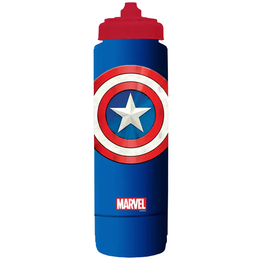 Marvel Squeeze Water Bottle with compartment (25oz) - Image 3