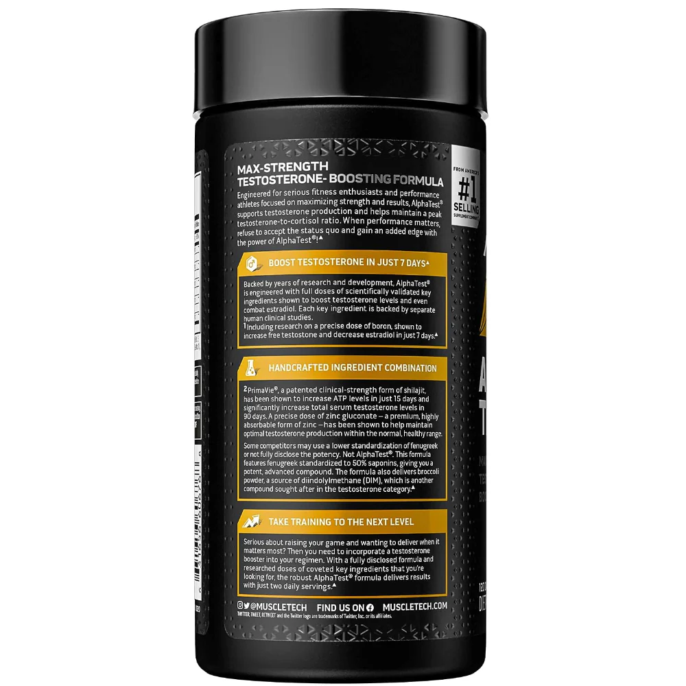 MuscleTech | ALPHA TEST (90 Caplets) - Image 3