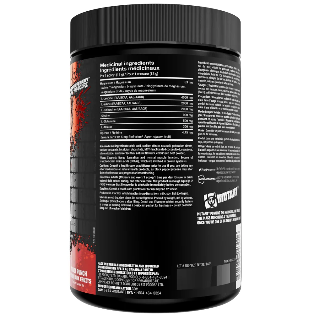 MUTANT | Hardcore BCAA (30 Servings) - Image 9