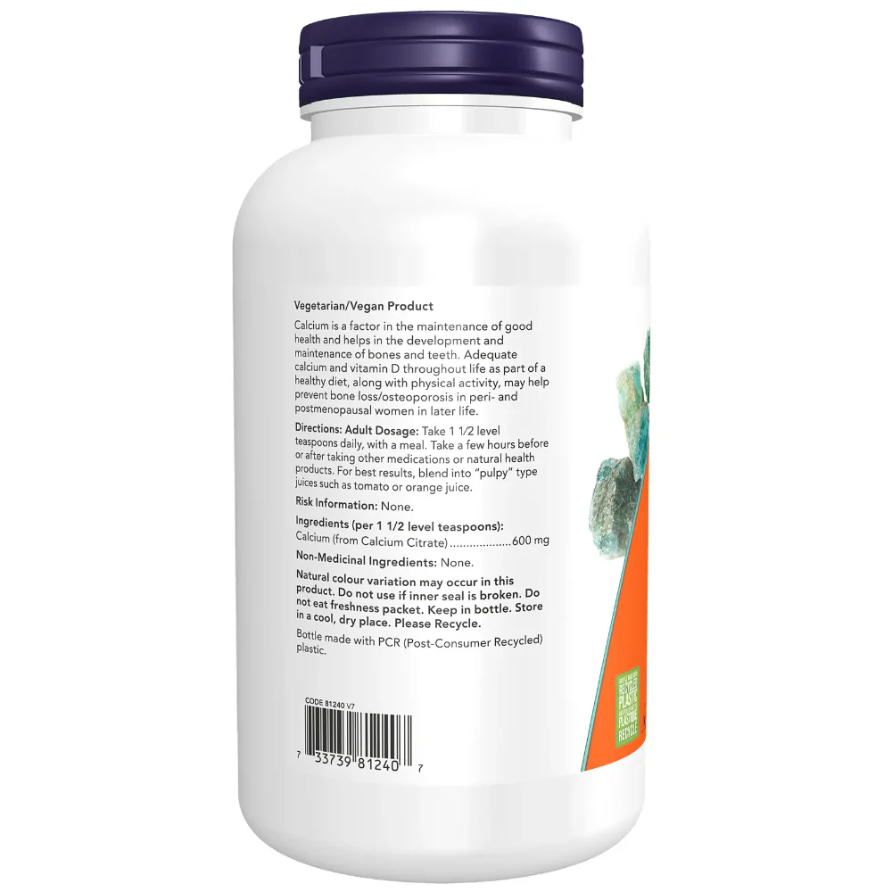 NOW Foods | Calcium Citrate Powder (227 g) - Image 3