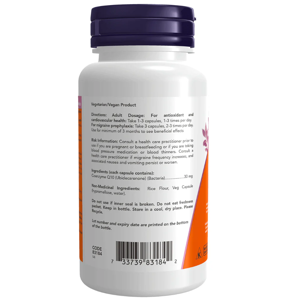 NOW Foods | CoEnzyme Q10 (CoQ10) 30 mg (60 caps) - Image 2