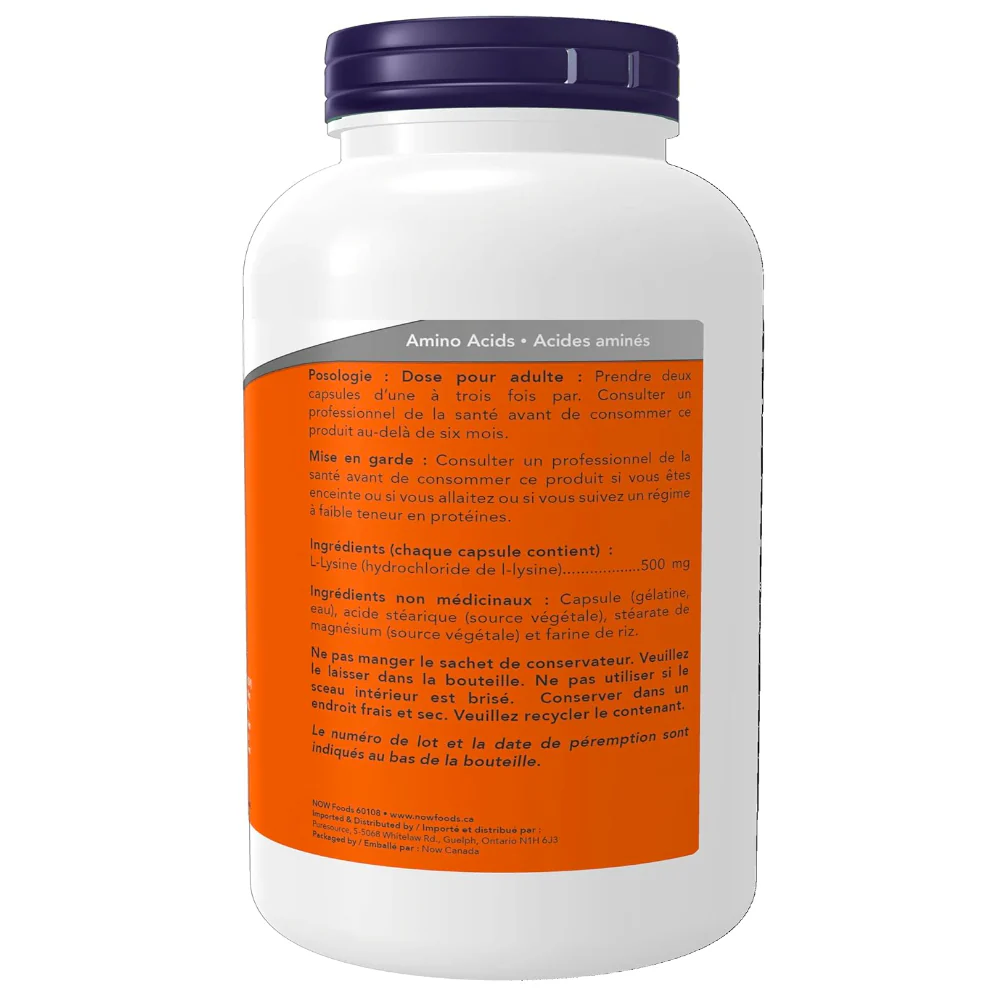 NOW Foods | L-Lysine 500 mg (250 Tablets) - Image 2