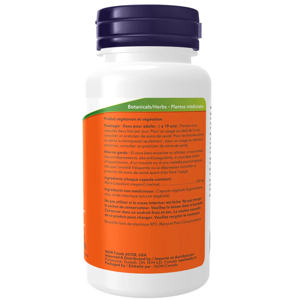 NOW Foods | Maca 500 mg (100 Vcaps) - Image 2