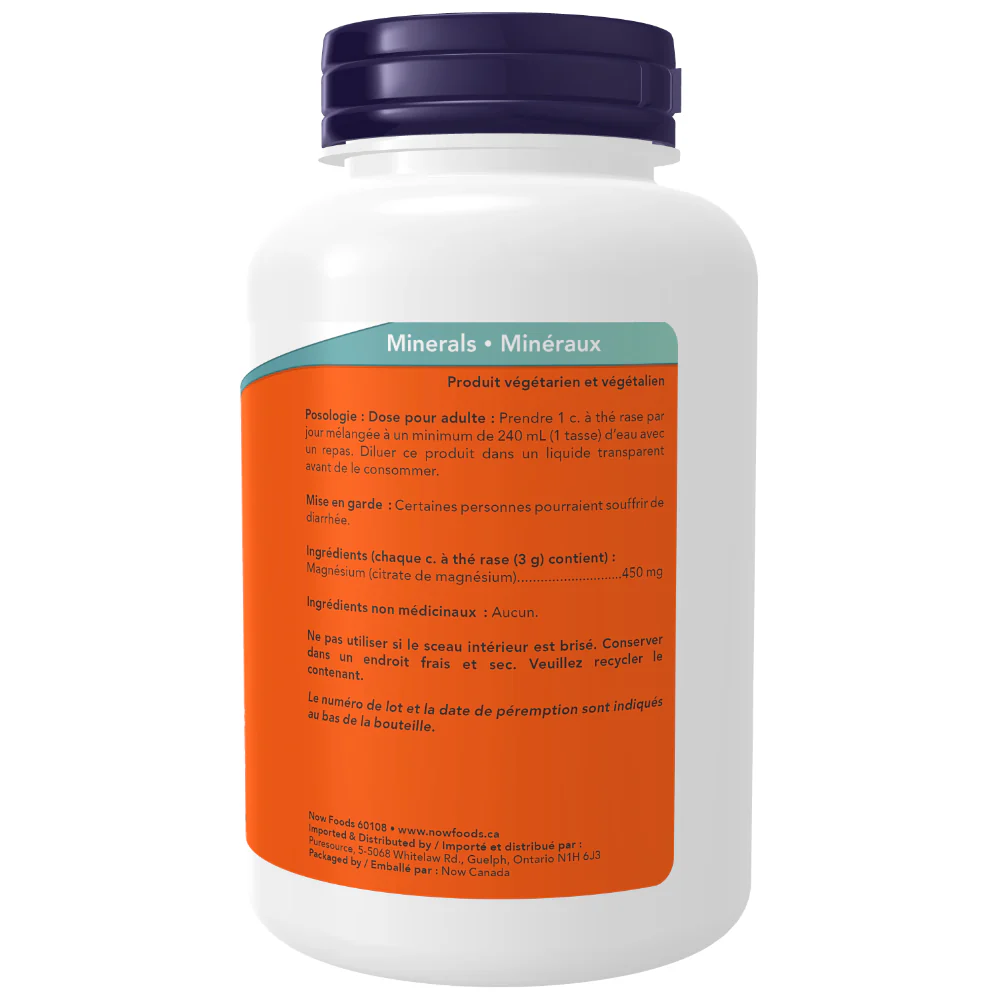 NOW Foods | Magnesium Citrate Powder (227 g) - Image 3