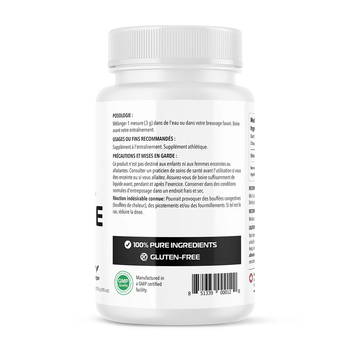 One Brand Nutrition | Beta-Alanine (500 g) 166 servings | Vegan - Image 3
