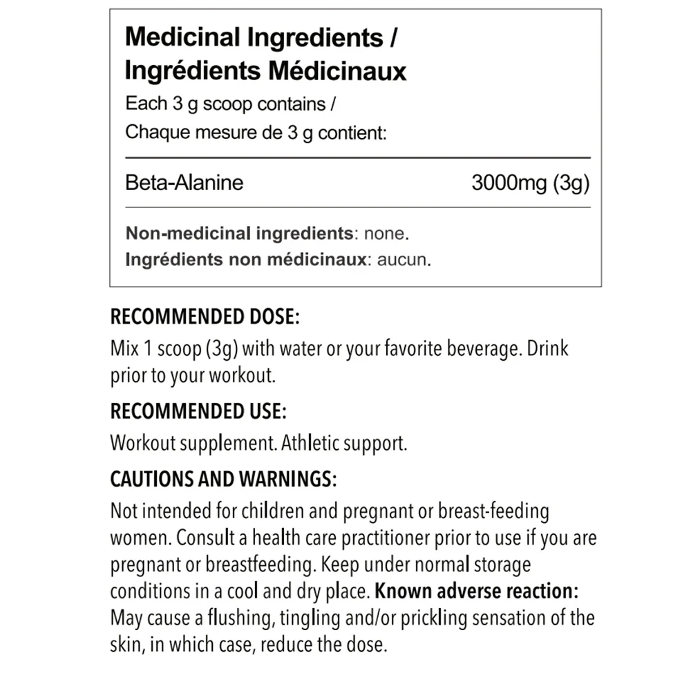 One Brand Nutrition | Beta-Alanine (500 g) 166 servings | Vegan - Image 4
