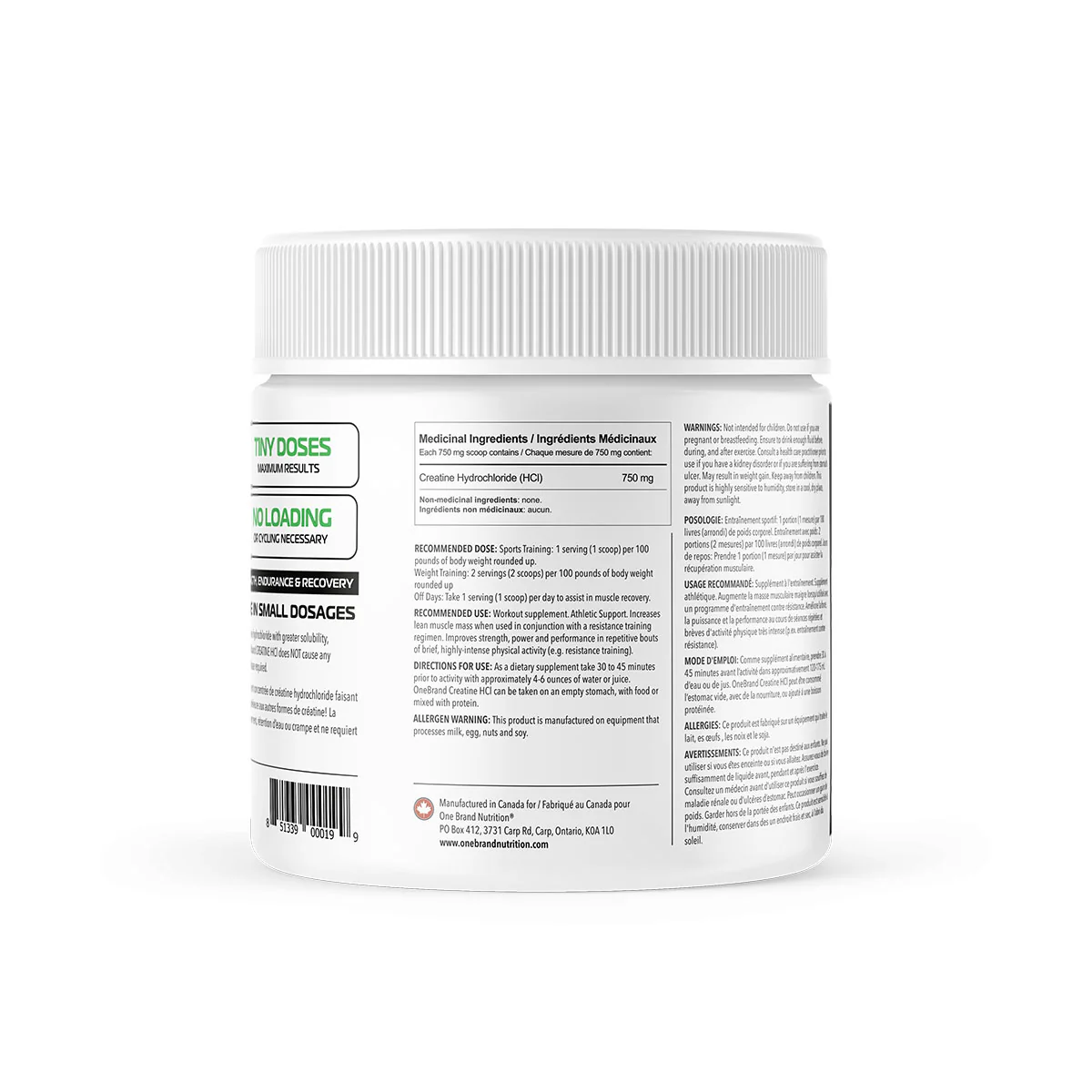 One Brand Nutrition | Creatine HCl Powder (200 Servings) - Image 4