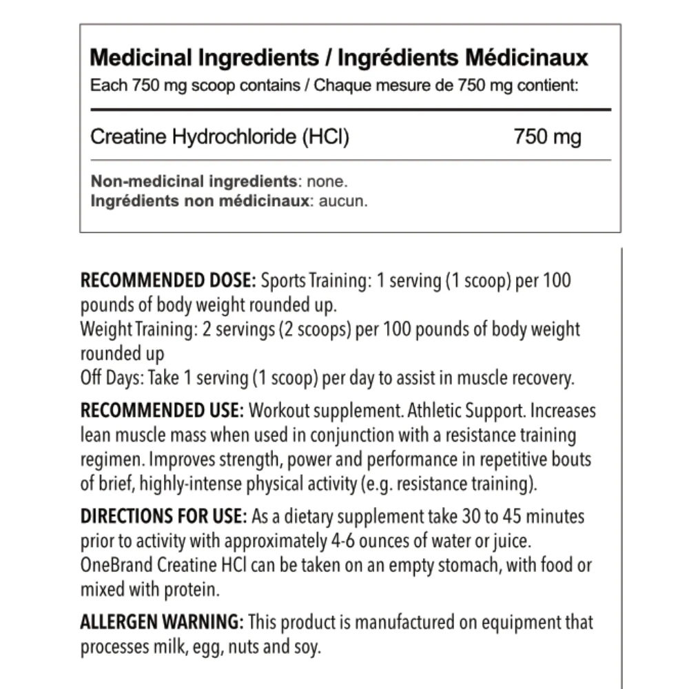 One Brand Nutrition | Creatine HCl Powder (200 Servings) - Image 5