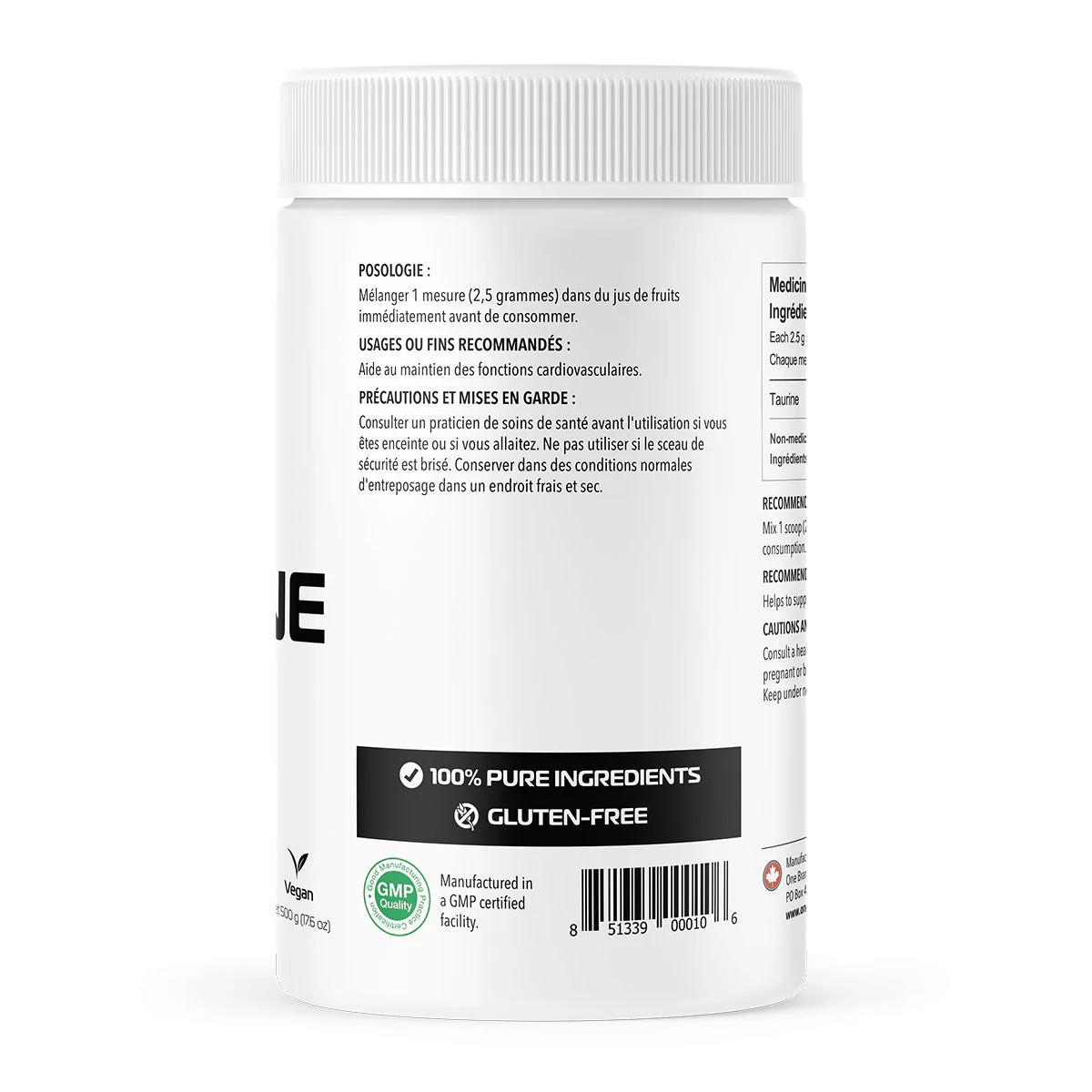 60% OFF 2nd | One Brand Nutrition Taurine Powder (2 x 500 g) - Image 3