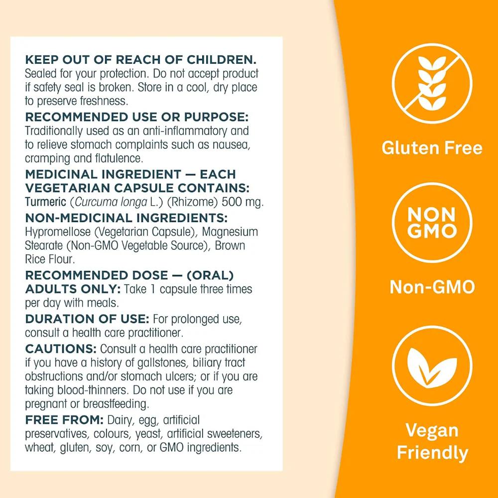 Organika | Curcumin 500 mg (120 Vcaps) - Image 3