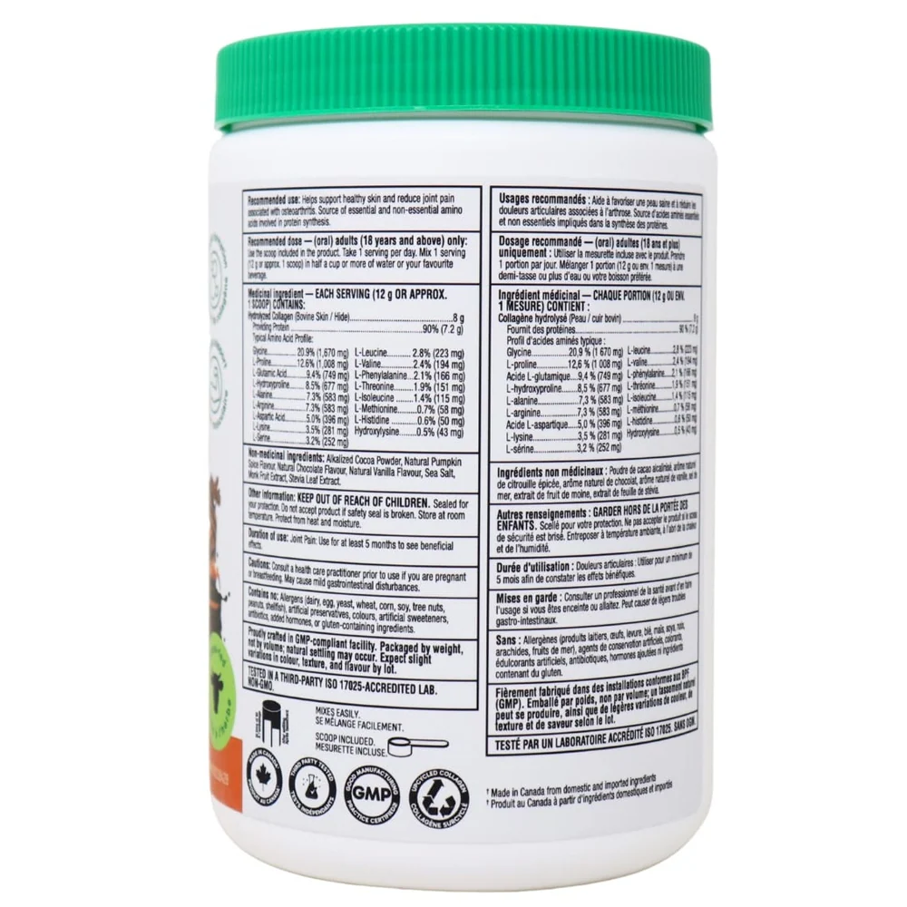 Organika | Enhanced Collagen CHOCOLATE Pumpkin Spice (252 g) - Image 3