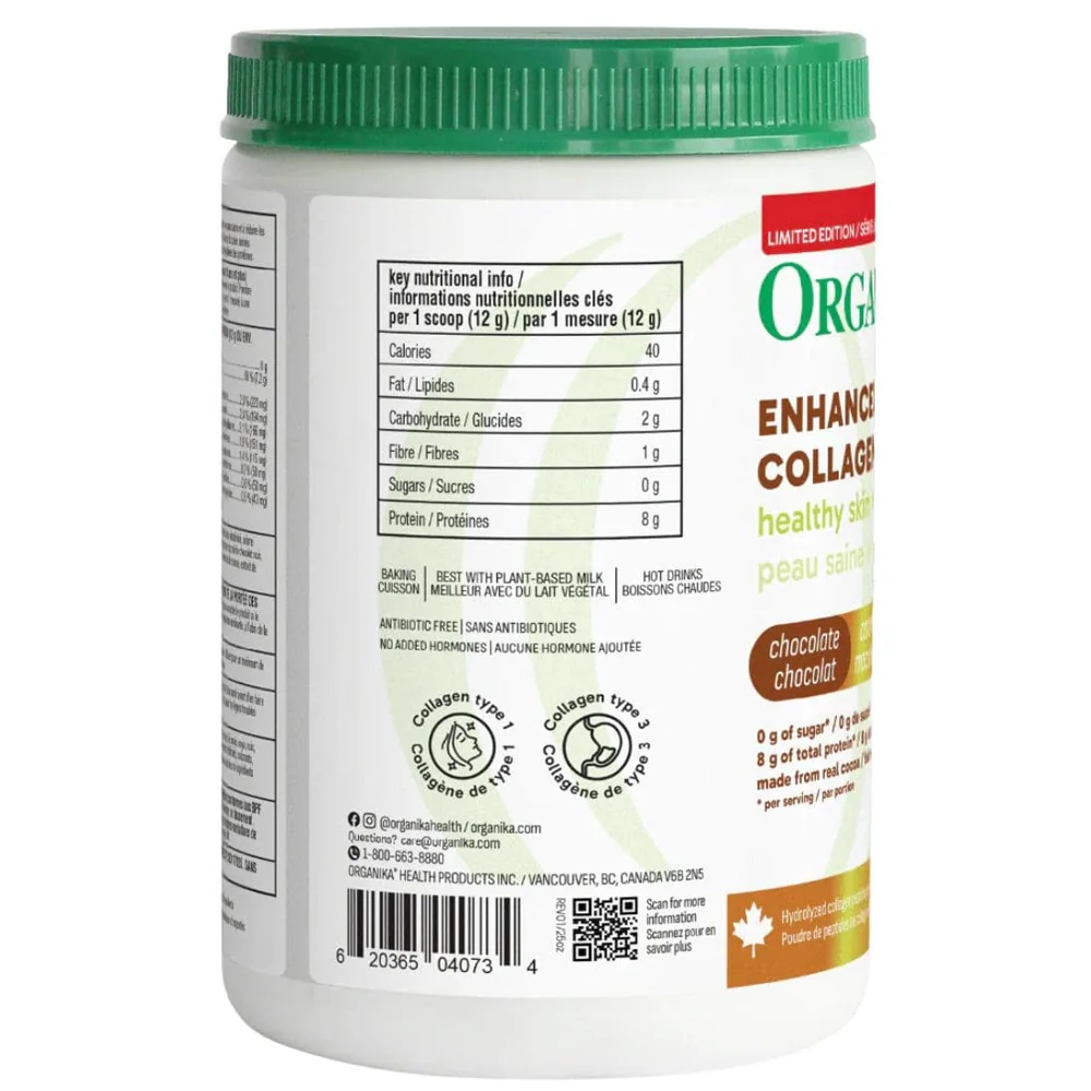 Organika | Enhanced Collagen CHOCOLATE Caramel Macchiato (252 g) - Image 3