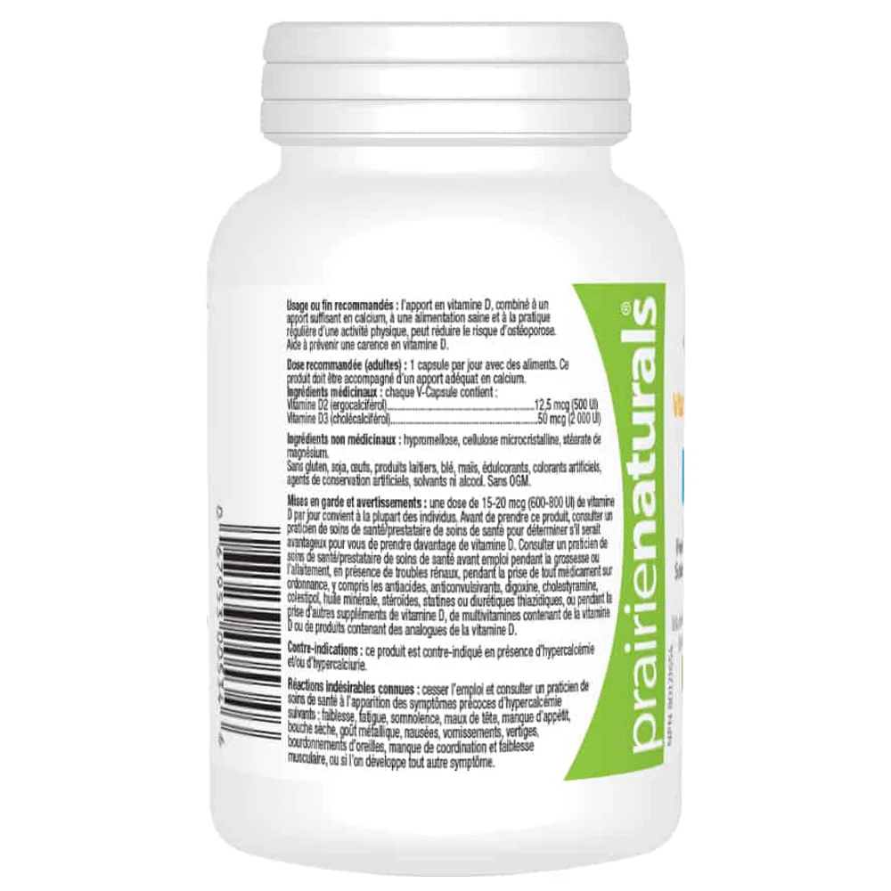 Prairie Naturals | VEGAN Vitamin D3 2500IU (90 Vcaps) - Image 3