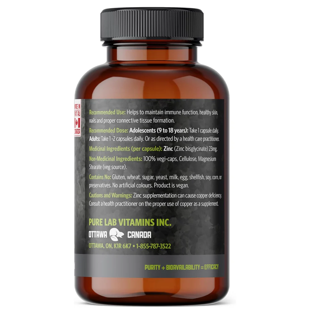 Pure Lab Vitamins | Zinc Glycinate (150 Vcaps) - Image 3