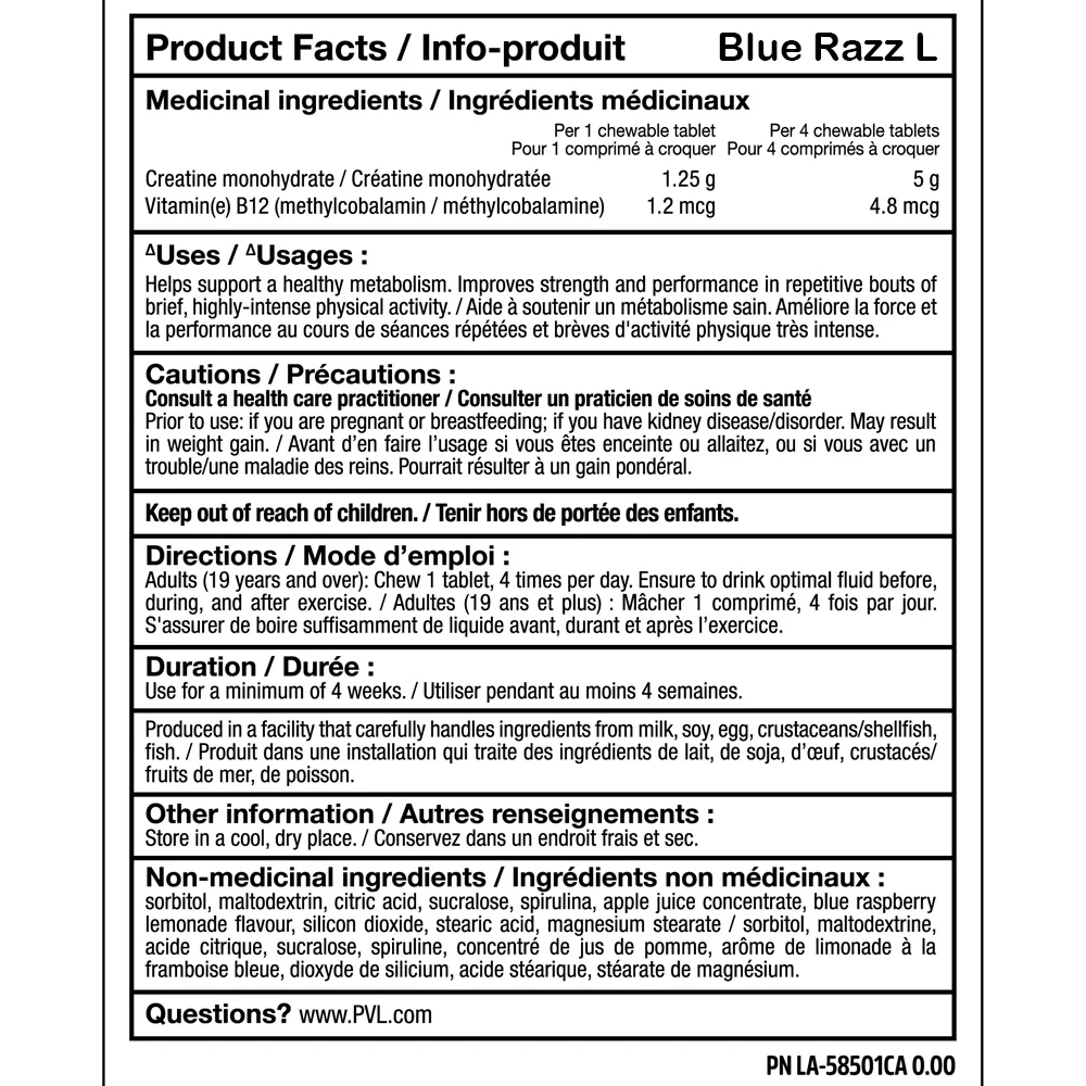 PVL | Creatine CHEWZ (80 Tablets) - Image 8
