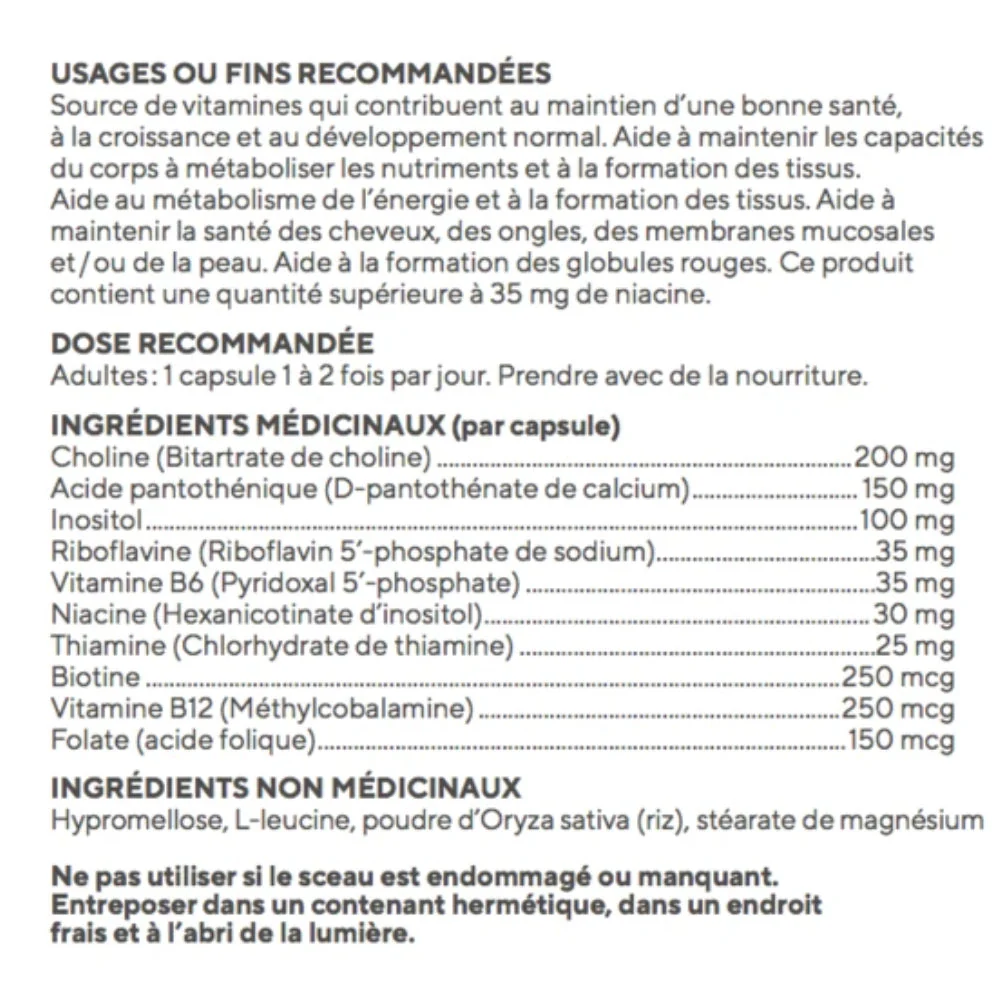 RAW Nutritional | Complex-B (90 Vegi-Caps) - Image 3