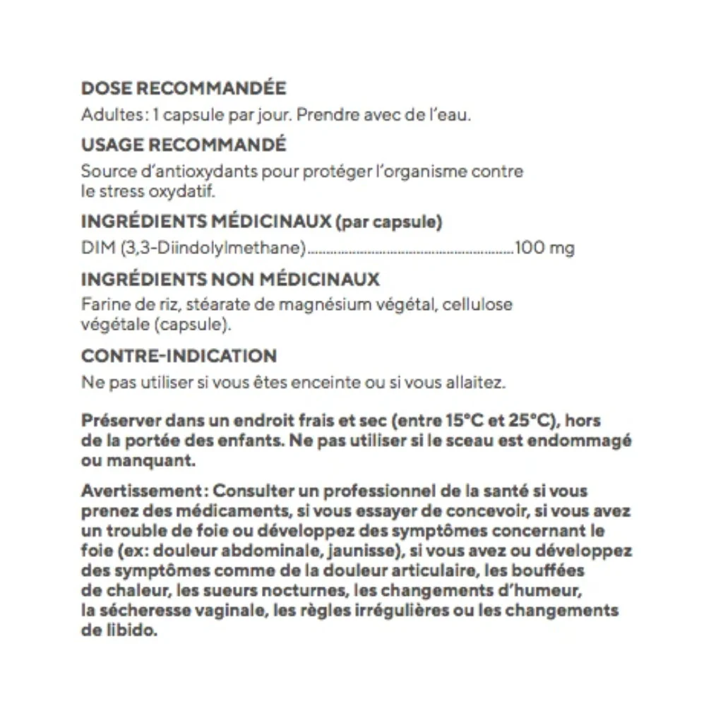 RAW Nutritional | DIM Diindolylmethane (90 Vegi-Caps) - Image 3