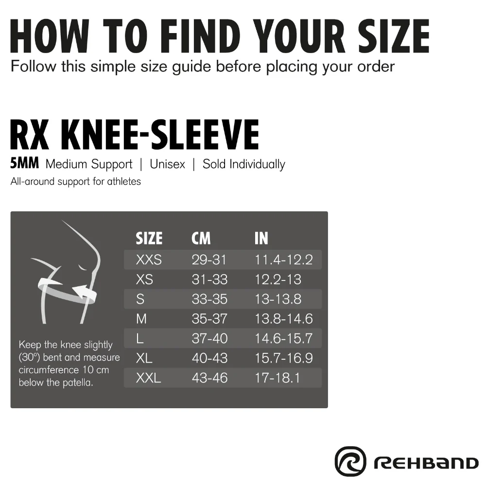Rehband | Knee Support 5mm (7751W) Womens Grey | Sold in Singles - Image 3