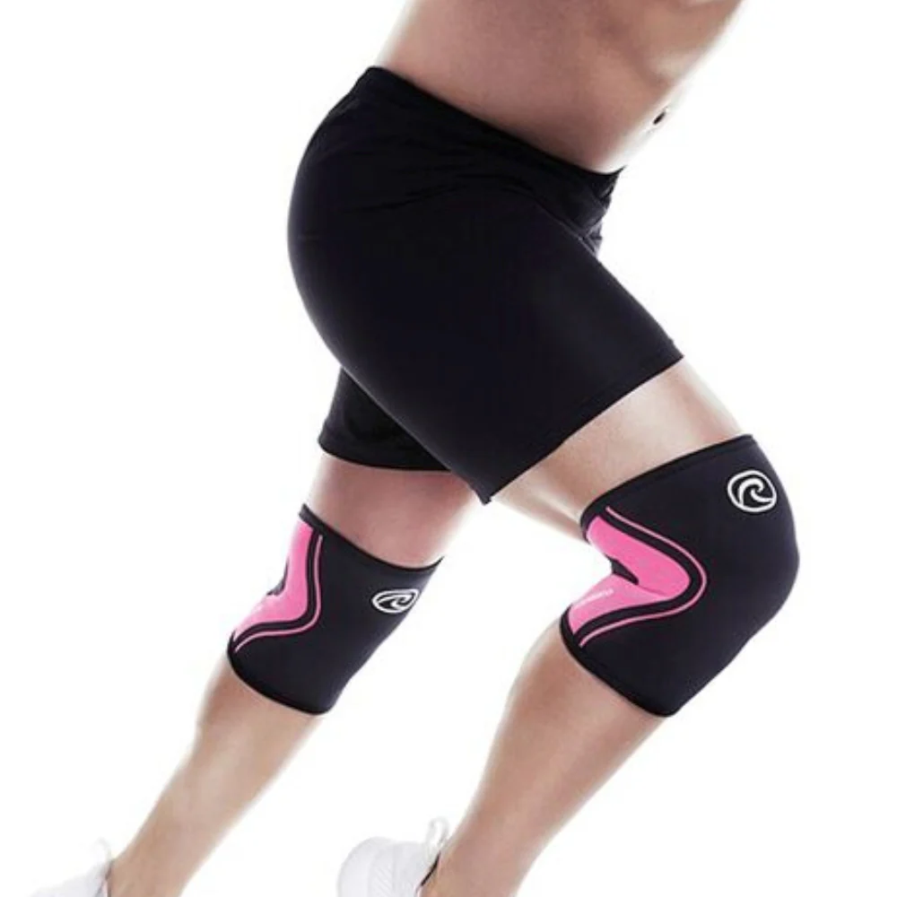 Rehband | RX Knee Support 5mm (105333) Unisex Black/Pink | Sold in Singles - Image 2