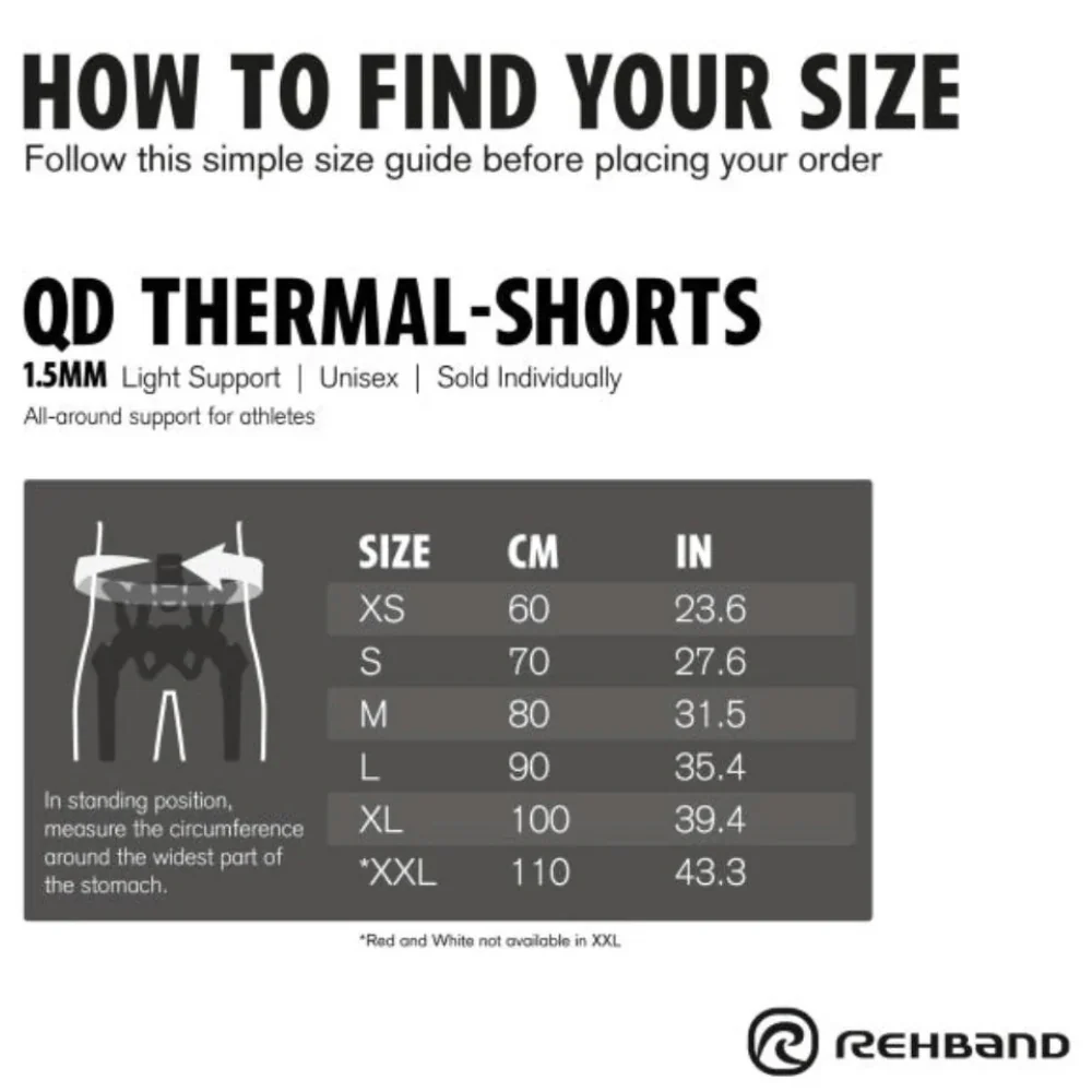 Rehband | Thermal Shorts Black (7981) 1.5mm Basic Line - Image 3