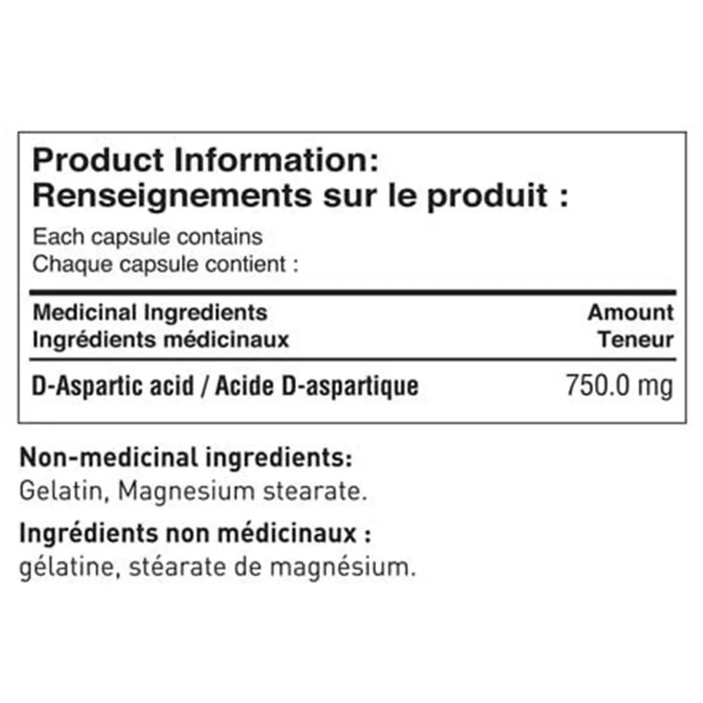 Tested Nutrition | (DAA) D-Aspartic Acid (120 caps) - Image 3