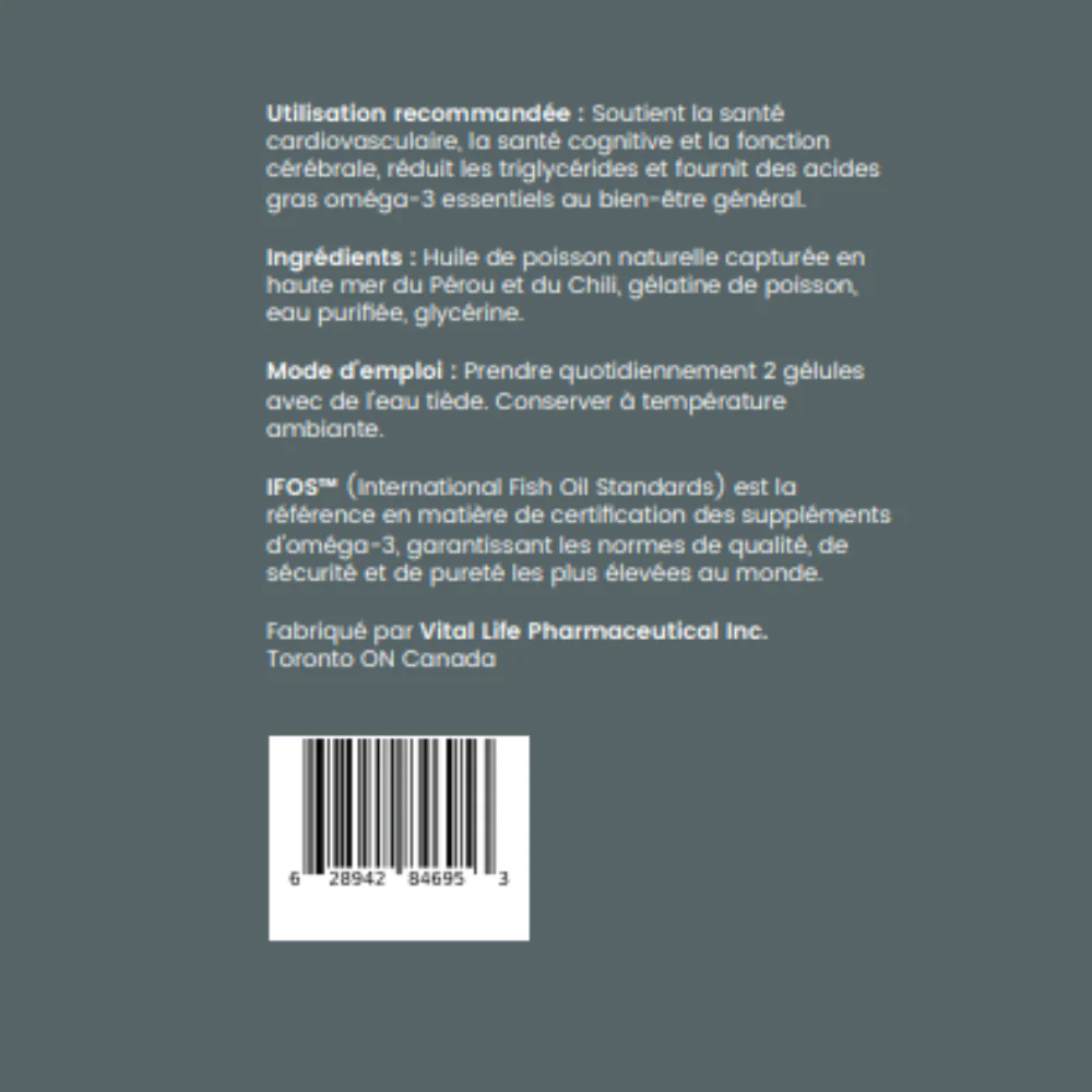 Vital Life | Aortic Omega-3 750 mg (120 Sgels) - Image 4