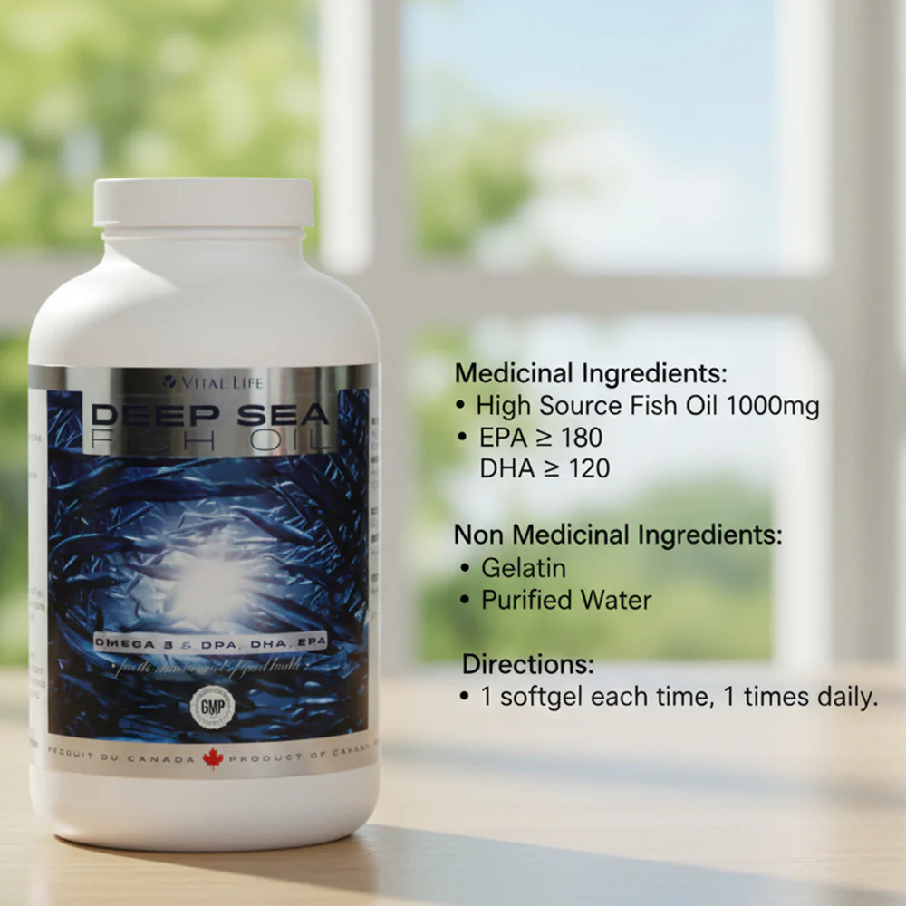 Vital Life | Deep Sea Omega-3 1000mg (300 Softgels) - Image 4