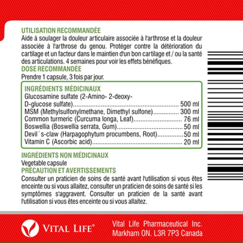 Vital Life | Joint Care++ Extra Strength (120 Vcaps) - Image 6
