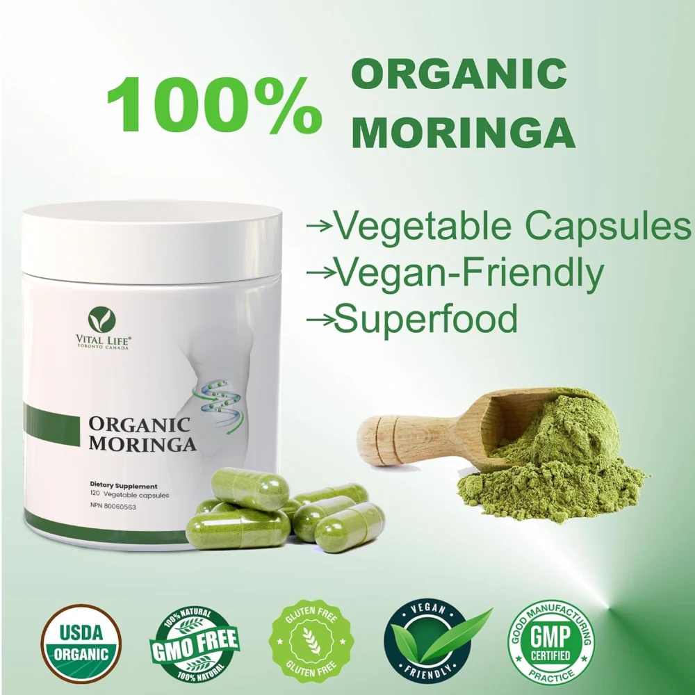 Vital Life | Organic Moringa 500 mg (120 Vcaps) - Image 4