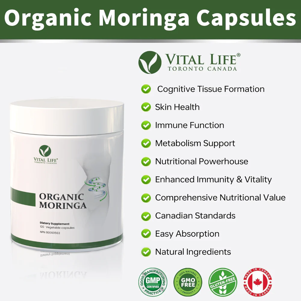 Vital Life | Organic Moringa 500 mg (120 Vcaps) - Image 5