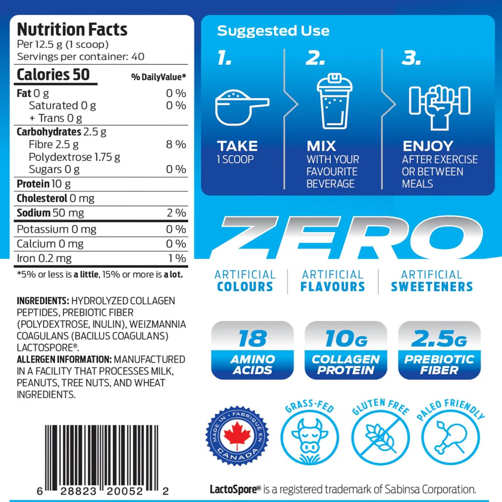 XP Labs | Collagen+ Prebiotics & Probiotics (500 g) Unflavoured - Image 4
